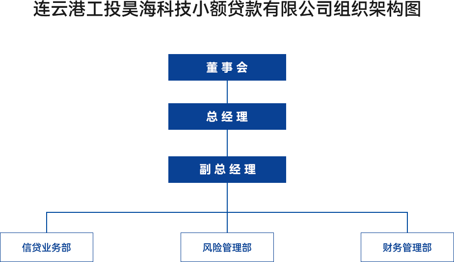 金融板塊-連云港工投昊?？萍夹☆~貸款有限公司組織架構圖